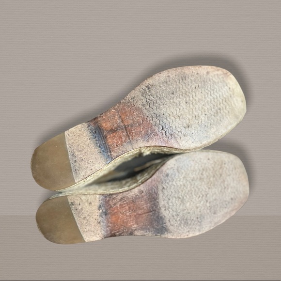 RAG & BONE Sayre Taupe Leather Slingback Peep Toe Espadrille// US 6 - Picture 7 of 8